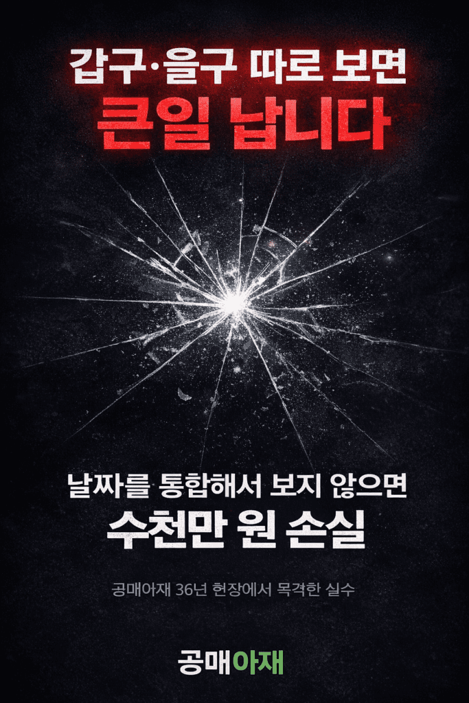 날짜를 통합해서 보지 않으면 수천만 원 손실
