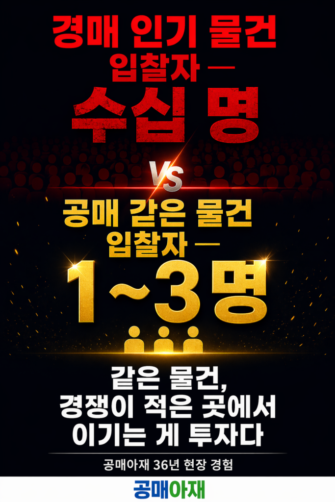 같은 물건이라도 경쟁이 적은 공매에서 이기는게 투자다