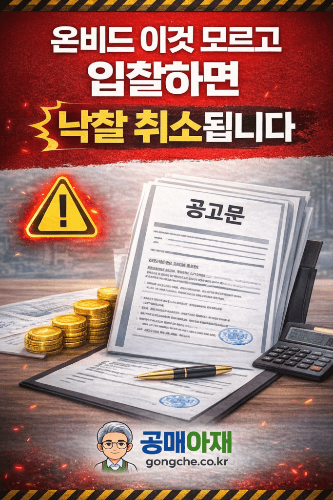 온비드 이것 모르고 입찰하면 낙찰 취소 됩니다.
