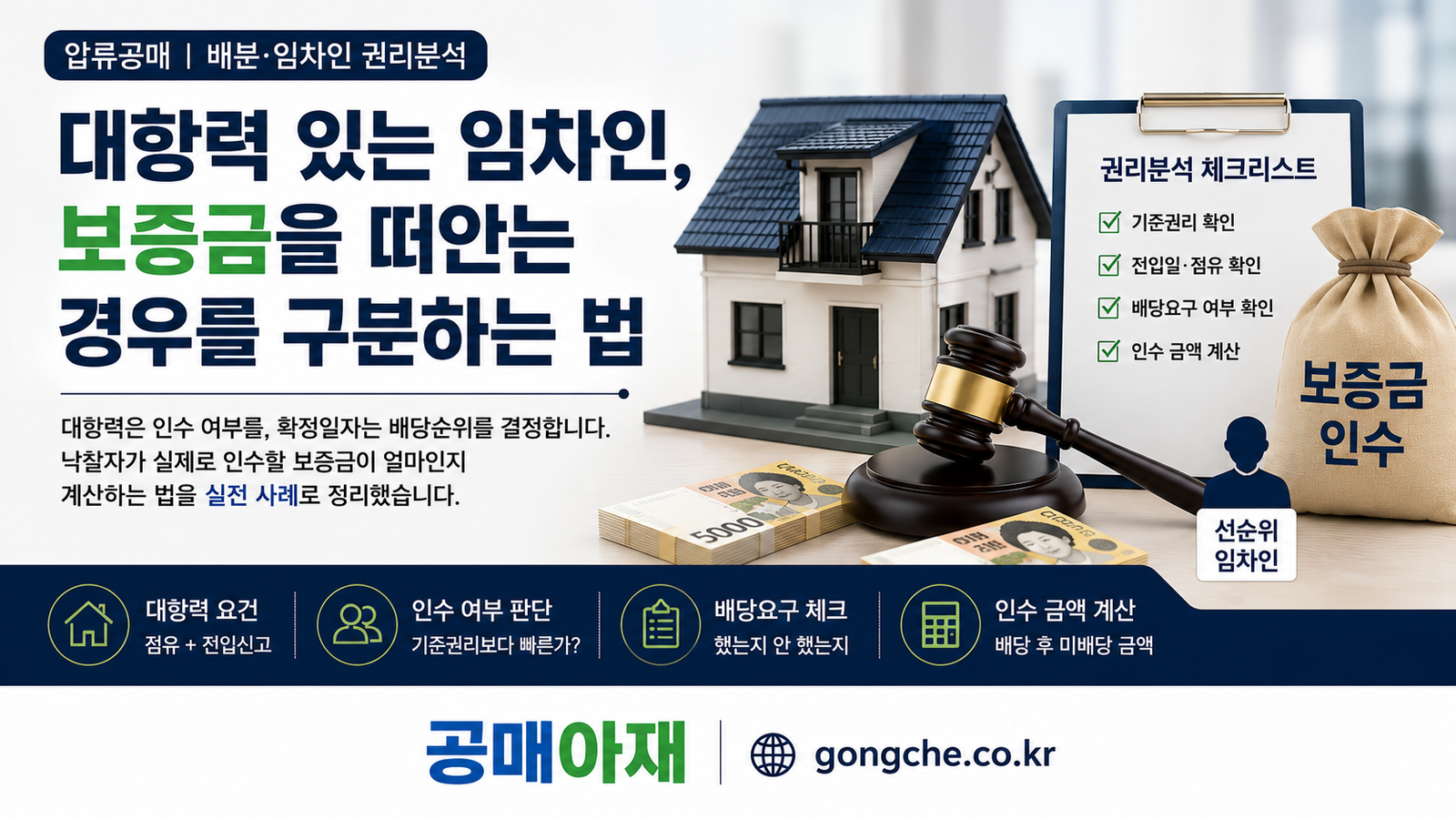 대항력 있는 임차인의 미배당 보증금을 낙찰자가 인수하는 경우와 확인 항목