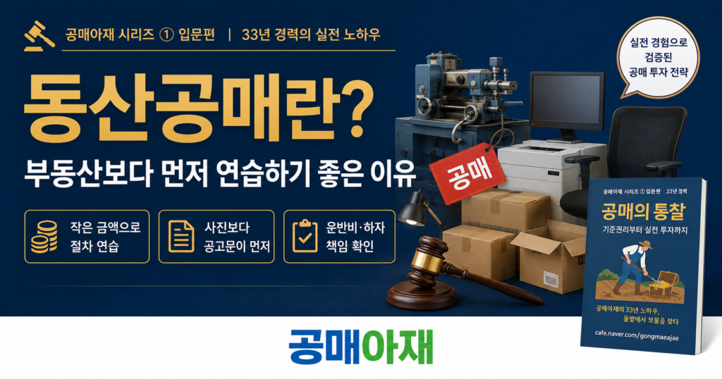 동산공매란 무엇인지와 부동산공매보다 먼저 연습하기 좋은 이유를 설명하는 공매아재 블로그 대표 이미지