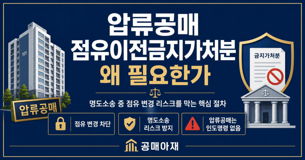 점유이전금지가처분이 압류공매 명도 과정에서 필요한 이유를 정리한 대표 이미지