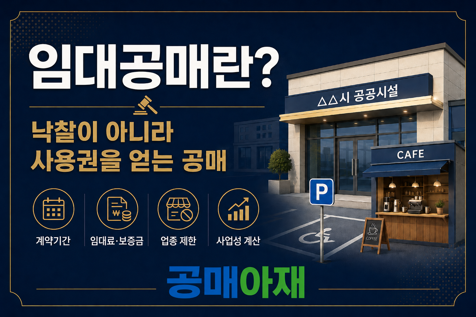임대공매란 무엇인지와 낙찰이 아니라 사용권을 얻는 공매 구조를 설명하는 공매아재 블로그 대표 이미지